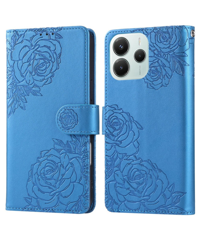 Housse Poco M7 Pro 5G Gravée Trois Poches et Fermoir Discret