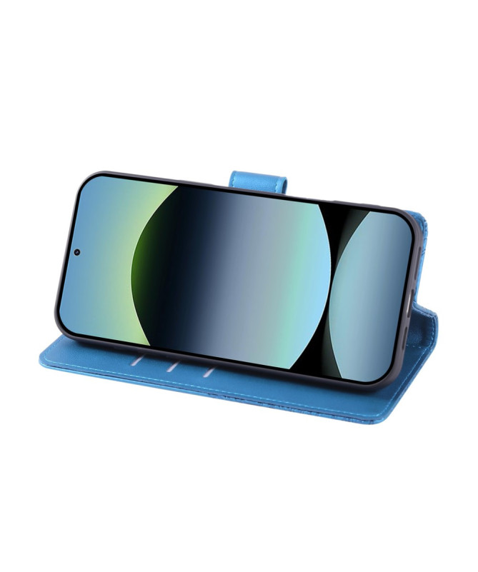 Housse Poco M7 Pro 5G Gravée Trois Poches et Fermoir Discret