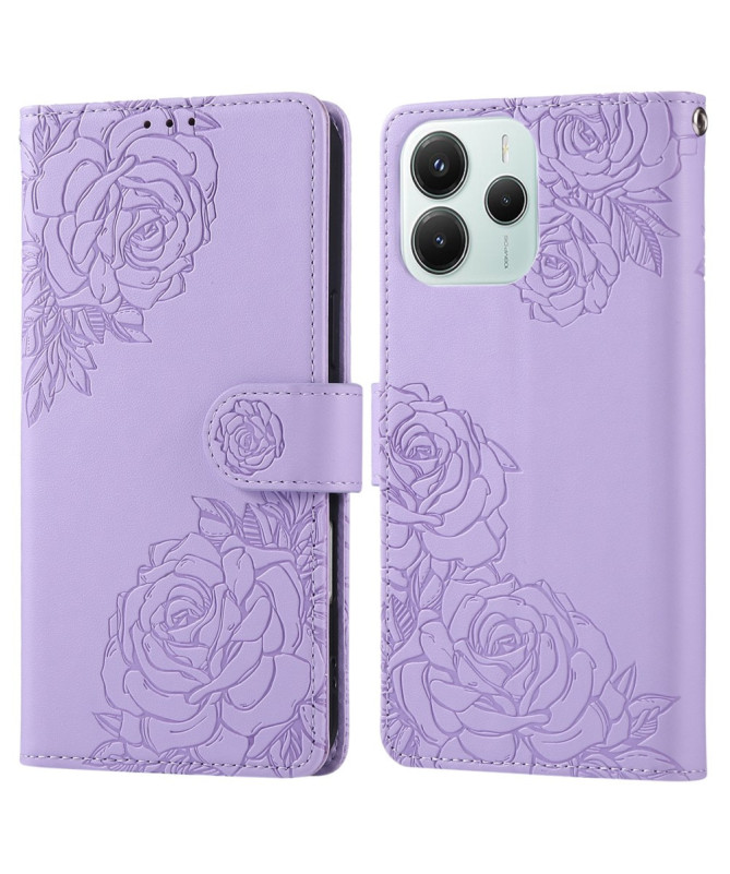 Housse Poco M7 Pro 5G Gravée Trois Poches et Fermoir Discret