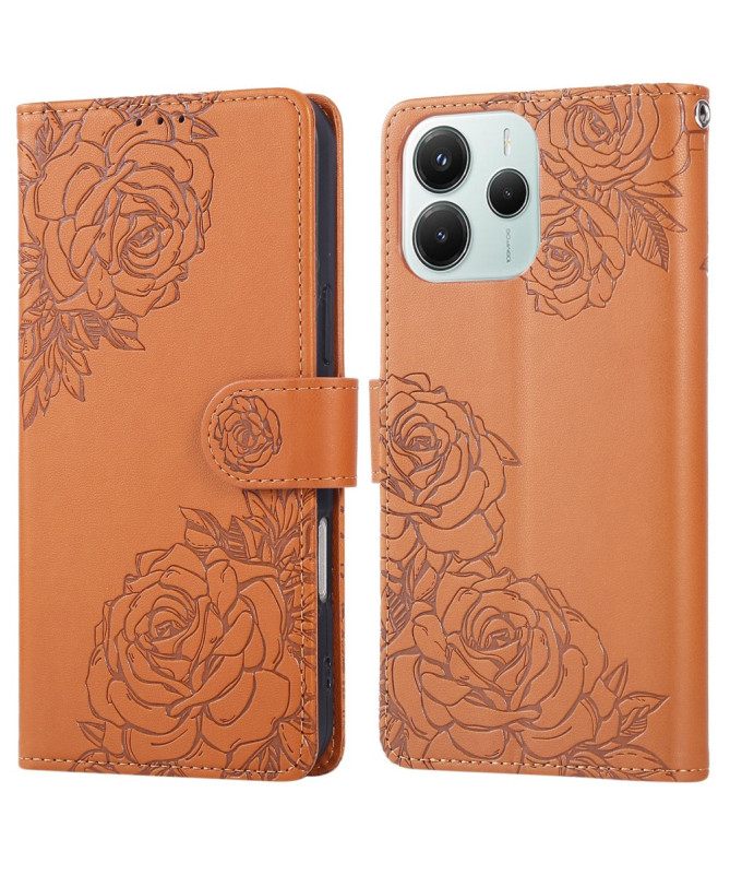 Housse Poco M7 Pro 5G Gravée Trois Poches et Fermoir Discret