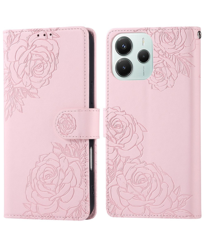 Housse Poco M7 Pro 5G Gravée Trois Poches et Fermoir Discret