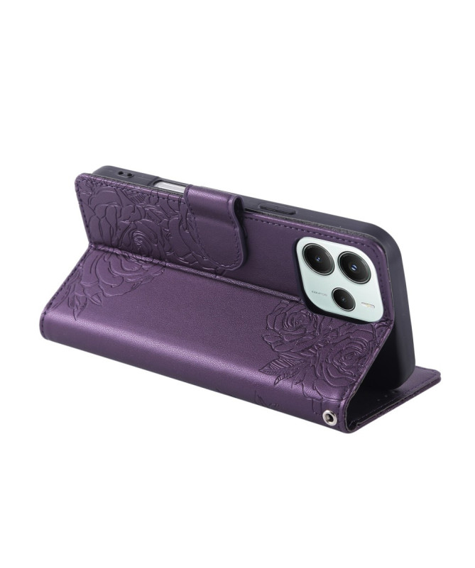 Housse Poco M7 Pro 5G Gravée Trois Poches et Fermoir Discret