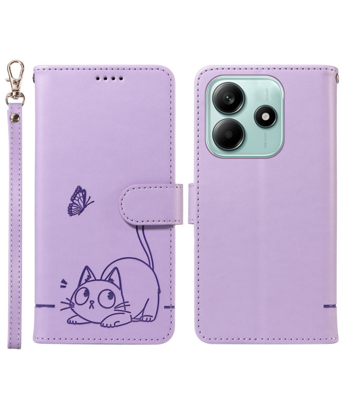 Housse Poco M7 Pro 5G Chat avec Lanière | MINA