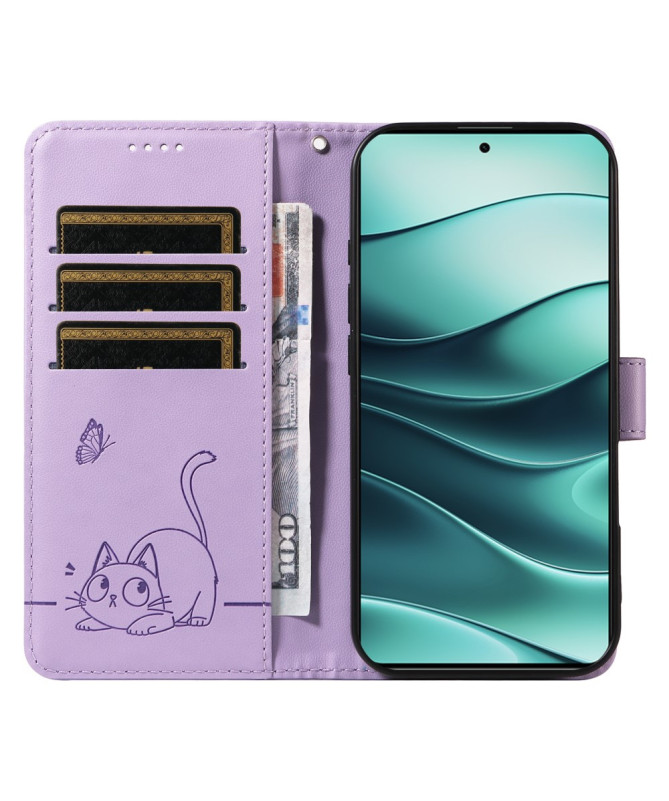 Housse Poco M7 Pro 5G Chat avec Lanière | MINA