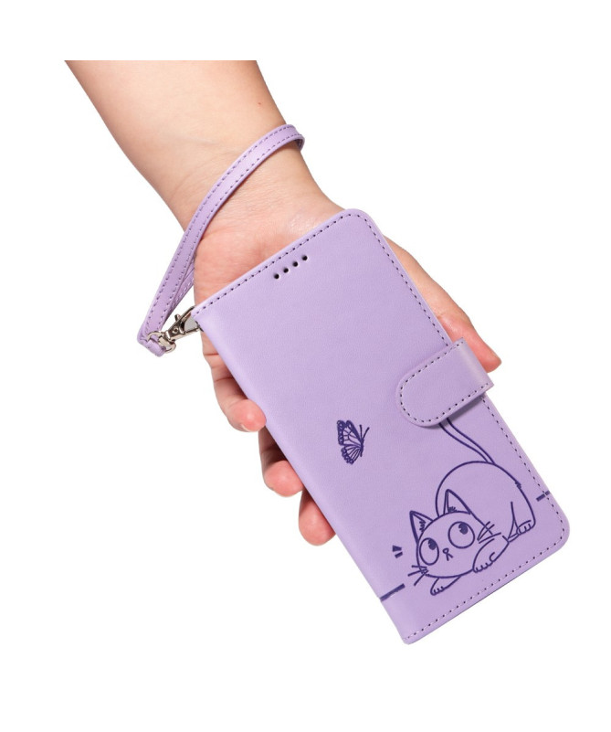 Housse Poco M7 Pro 5G Chat avec Lanière | MINA