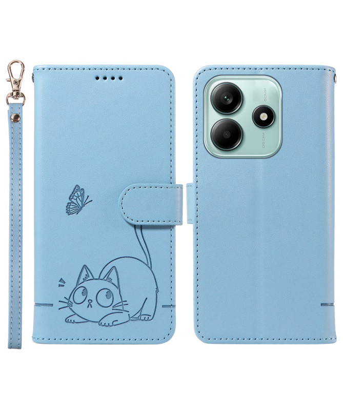 Housse Poco M7 Pro 5G Chat avec Lanière | MINA