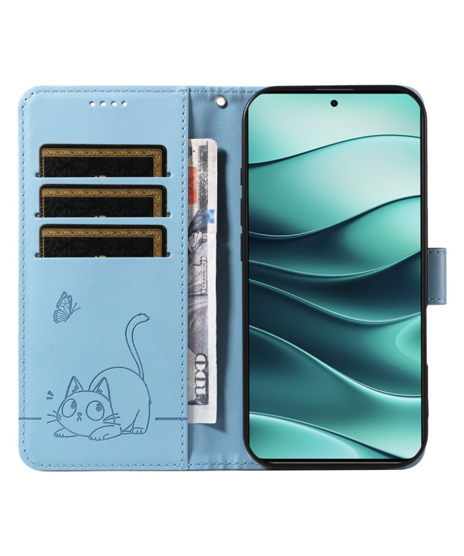 Housse Poco M7 Pro 5G Chat avec Lanière | MINA