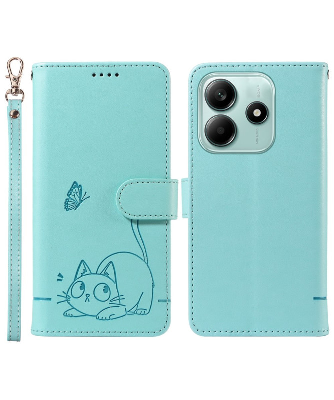 Housse Poco M7 Pro 5G Chat avec Lanière | MINA