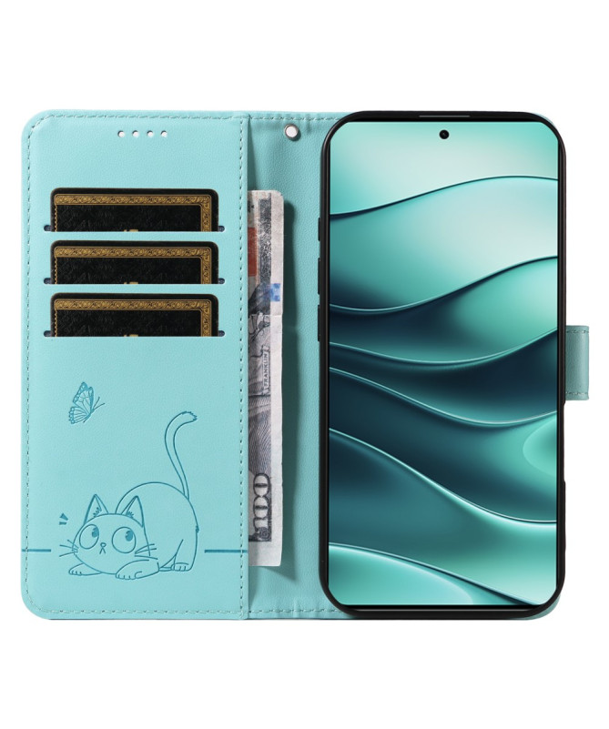 Housse Poco M7 Pro 5G Chat avec Lanière | MINA