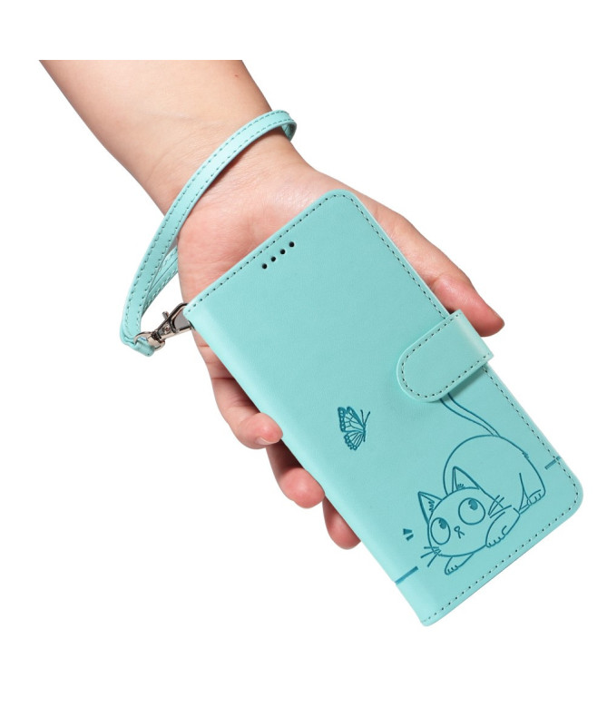 Housse Poco M7 Pro 5G Chat avec Lanière | MINA