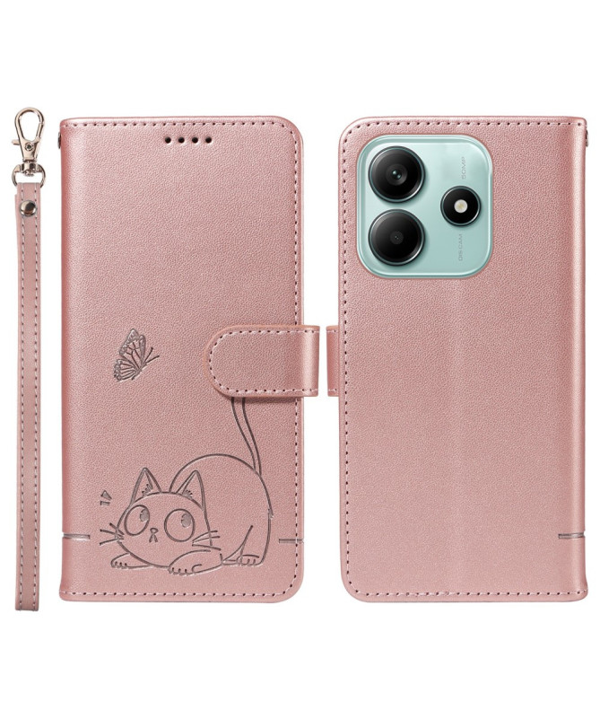 Housse Poco M7 Pro 5G Chat avec Lanière | MINA