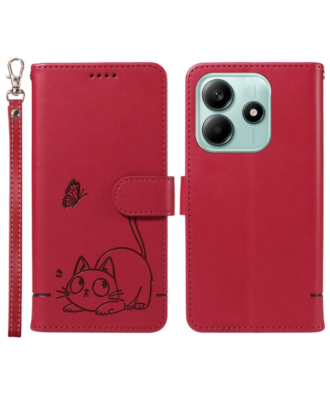 Housse Poco M7 Pro 5G Chat avec Lanière | MINA