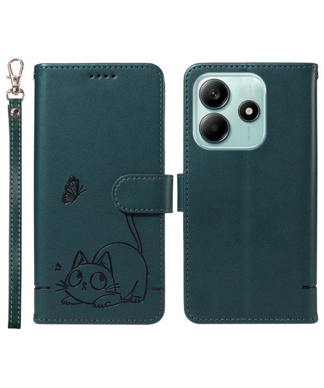 Housse Poco M7 Pro 5G Chat avec Lanière | MINA