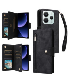 Housse Poco M7 Pro 5G Portefeuille Zippé avec Lanière | LORAN