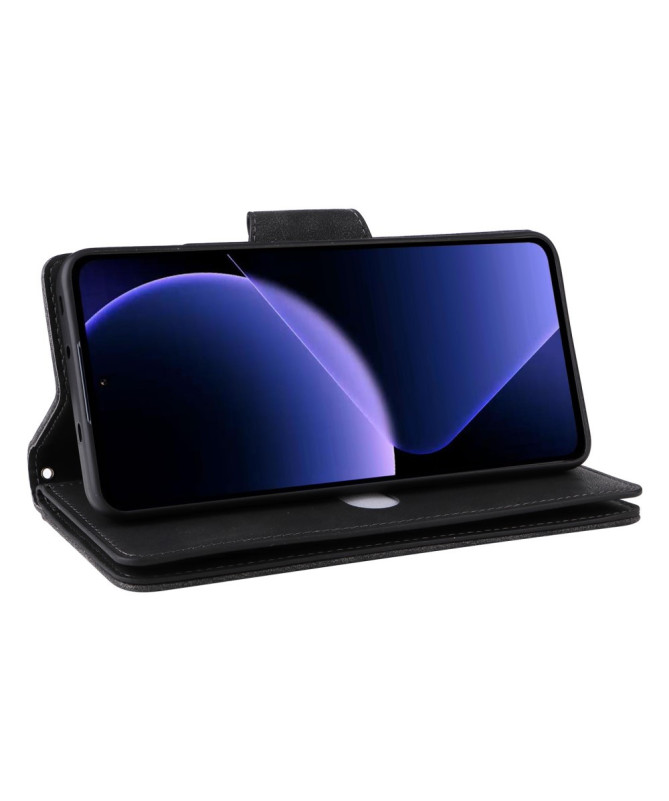 Housse Poco M7 Pro 5G Portefeuille Zippé avec Lanière | LORAN