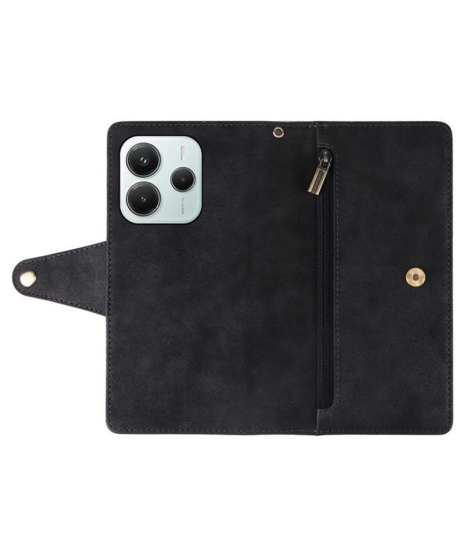 Housse Poco M7 Pro 5G Portefeuille Zippé avec Lanière | LORAN