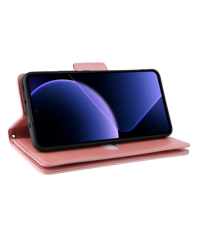 Housse Poco M7 Pro 5G Portefeuille Zippé avec Lanière | LORAN