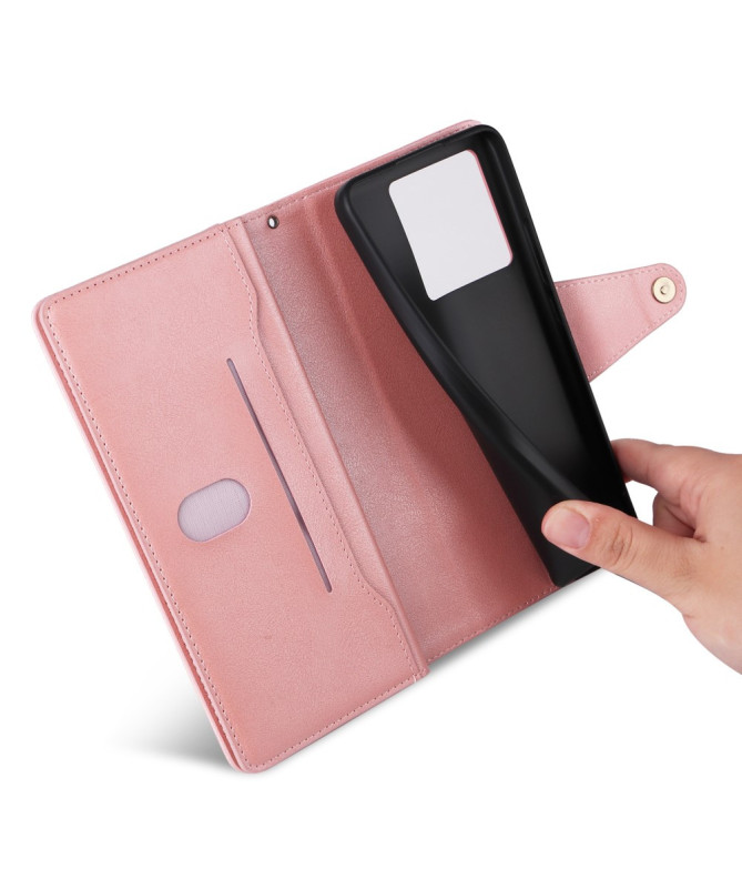 Housse Poco M7 Pro 5G Portefeuille Zippé avec Lanière | LORAN