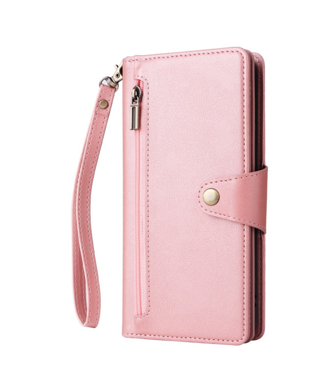 Housse Poco M7 Pro 5G Portefeuille Zippé avec Lanière | LORAN