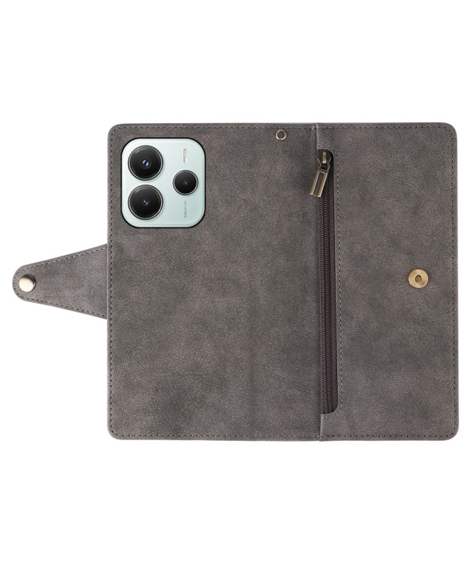 Housse Poco M7 Pro 5G Portefeuille Zippé avec Lanière | LORAN