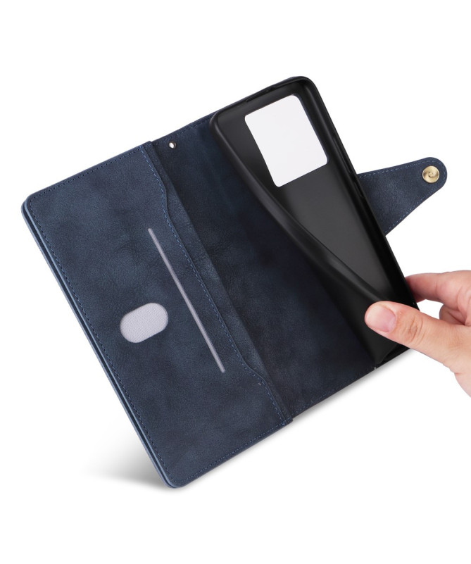 Housse Poco M7 Pro 5G Portefeuille Zippé avec Lanière | LORAN