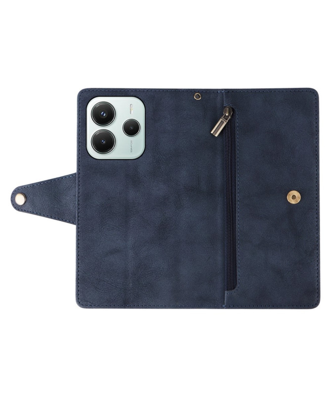 Housse Poco M7 Pro 5G Portefeuille Zippé avec Lanière | LORAN