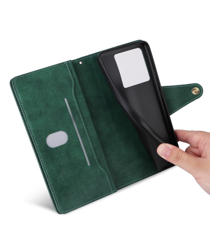 Housse Poco M7 Pro 5G Portefeuille Zippé avec Lanière | LORAN