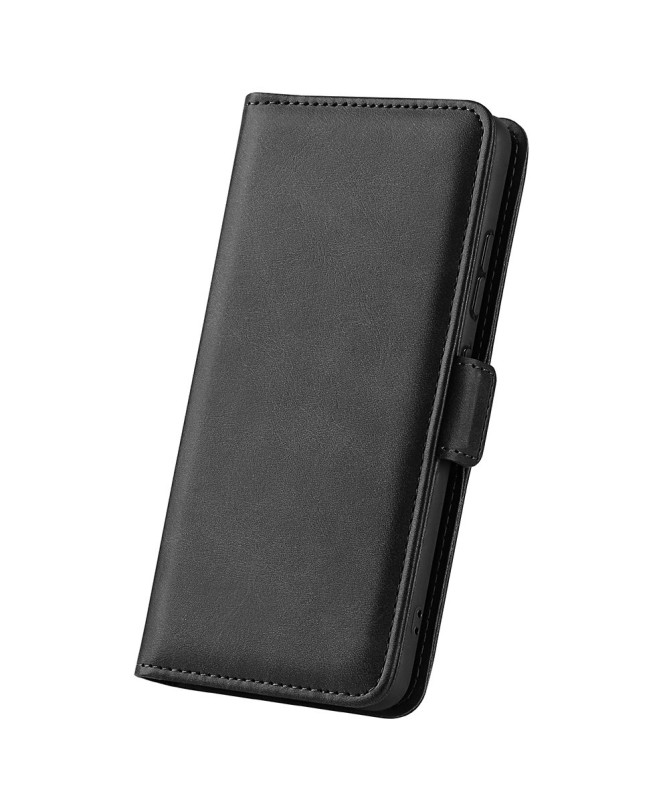 Étui Poco M7 Pro 5G portefeuille revêtement simili cuir mat