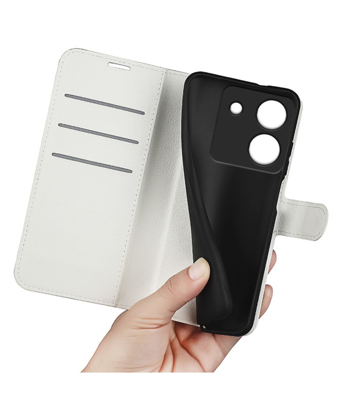 Housse Poco M7 Pro 5G portefeuille style cuir