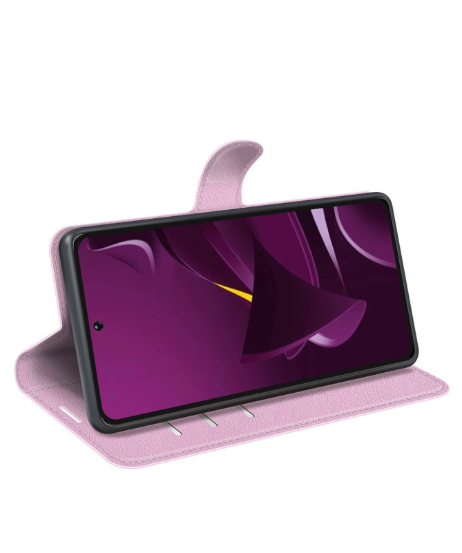 Housse Poco M7 Pro 5G portefeuille style cuir