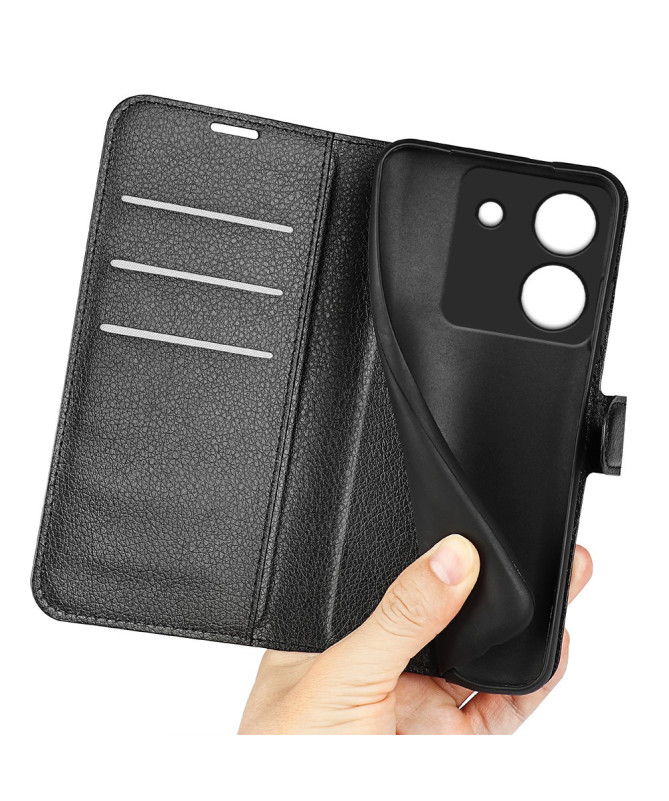 Housse Poco M7 Pro 5G portefeuille style cuir
