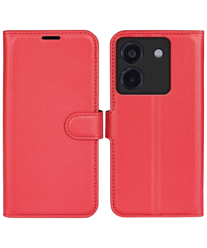 Housse Poco M7 Pro 5G portefeuille style cuir