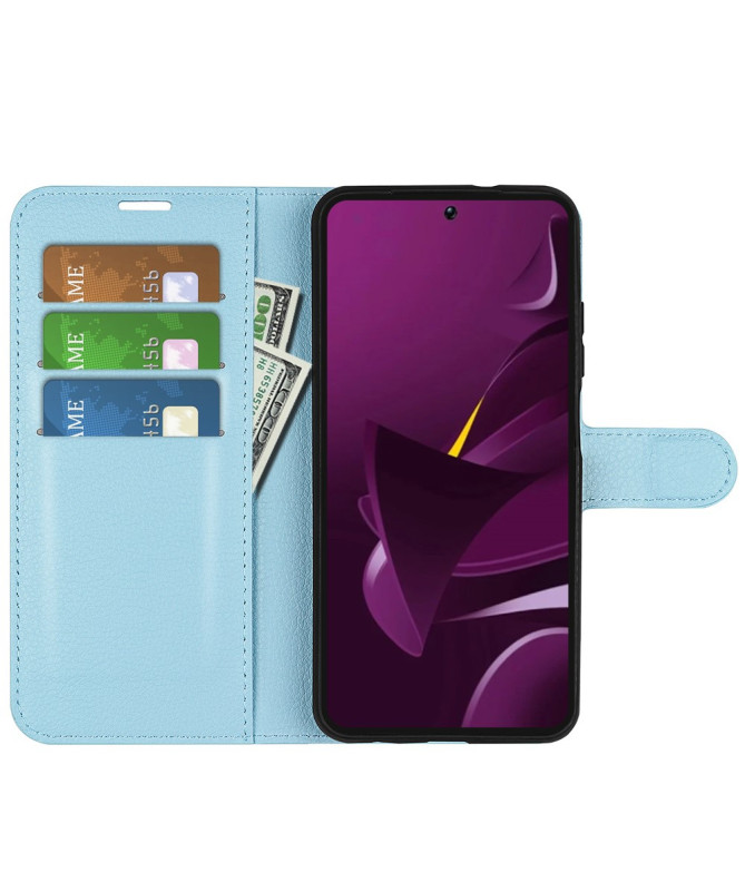 Housse Poco M7 Pro 5G portefeuille style cuir