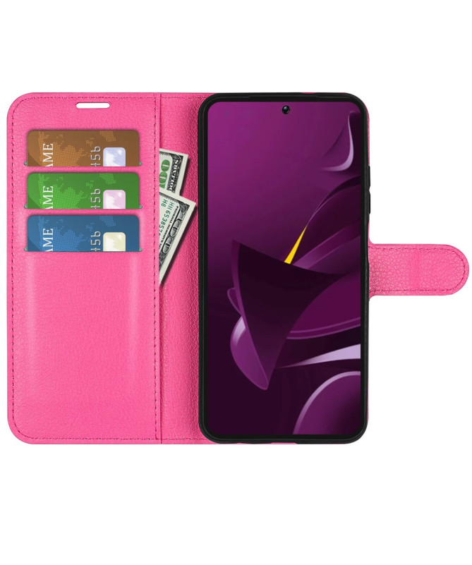 Housse Poco M7 Pro 5G portefeuille style cuir