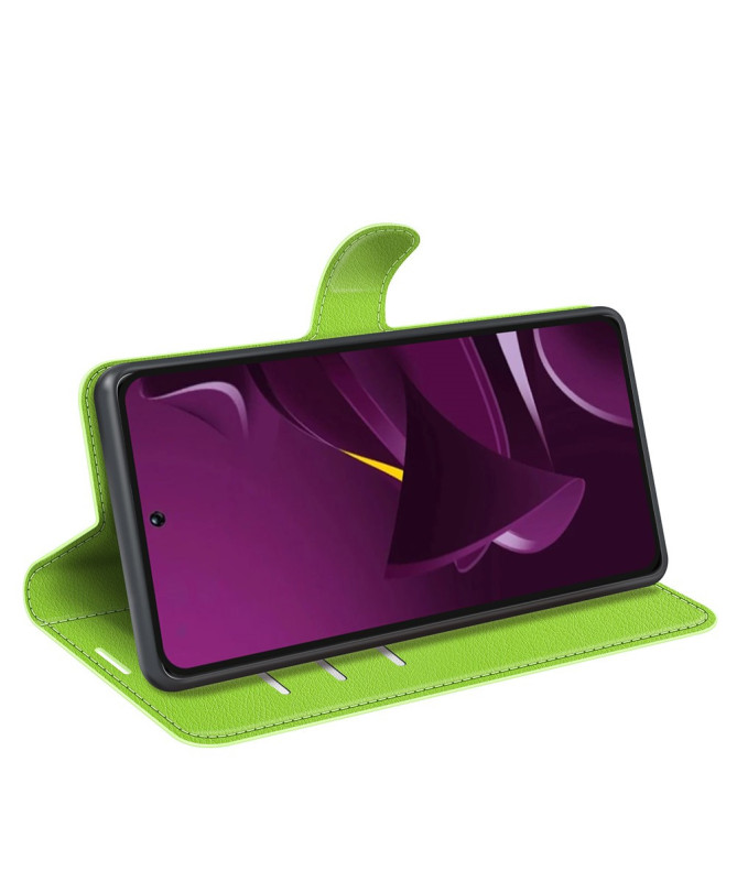 Housse Poco M7 Pro 5G portefeuille style cuir