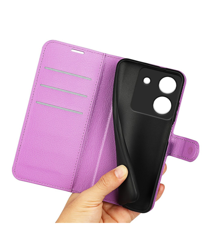 Housse Poco M7 Pro 5G portefeuille style cuir