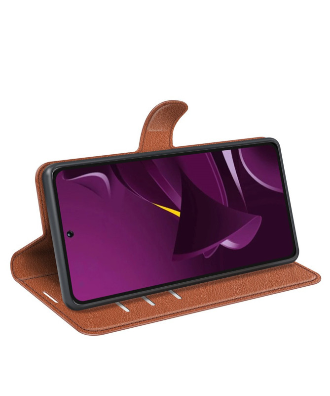 Housse Poco M7 Pro 5G portefeuille style cuir