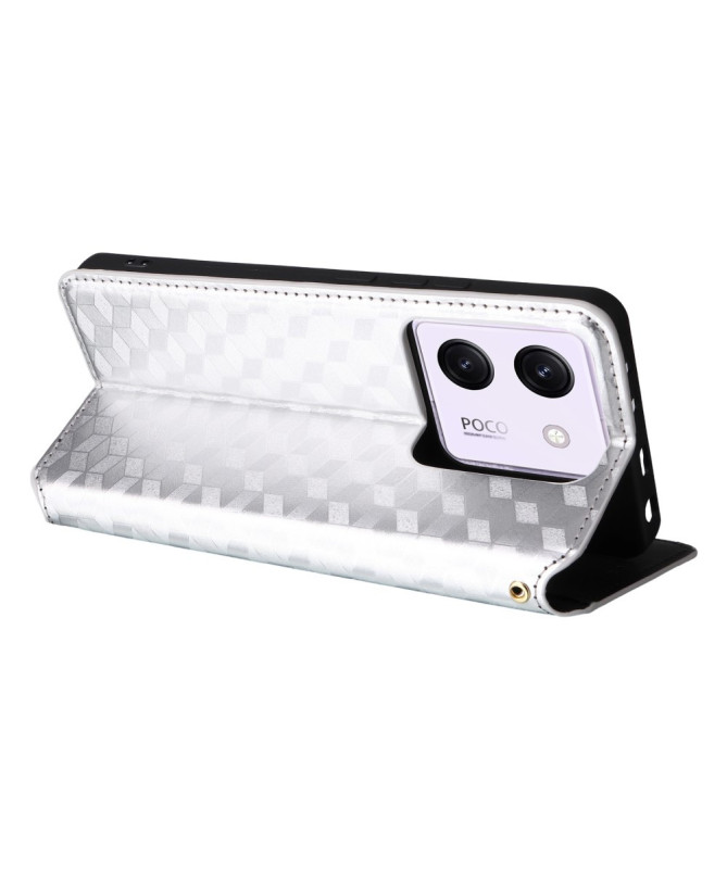 Housse Poco M7 Pro 5G flip cover design géométrie