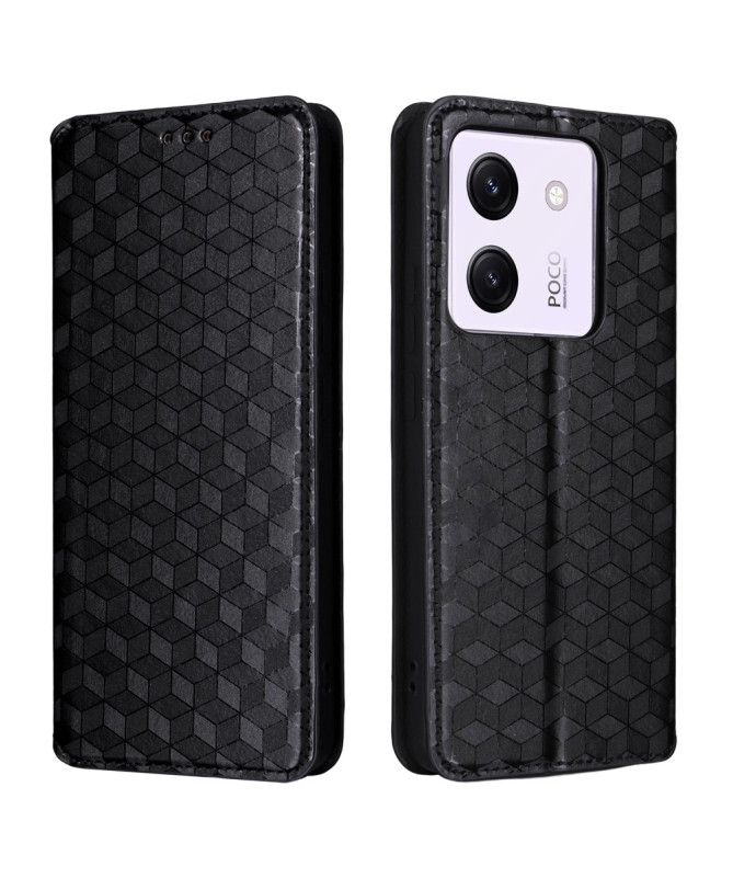 Housse Poco M7 Pro 5G flip cover design géométrie