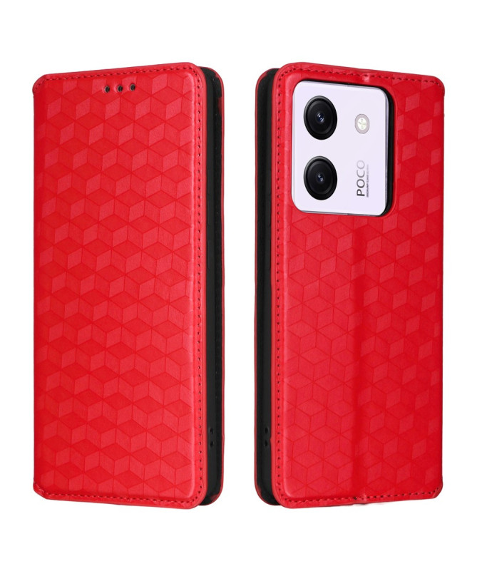 Housse Poco M7 Pro 5G flip cover design géométrie