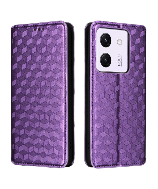 Housse Poco M7 Pro 5G flip cover design géométrie