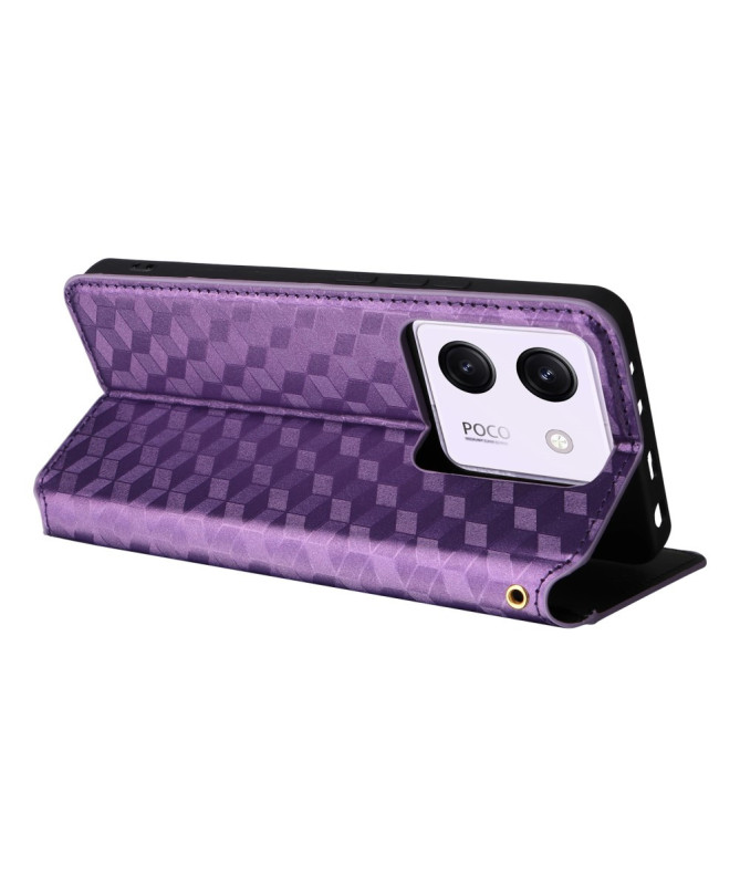 Housse Poco M7 Pro 5G flip cover design géométrie