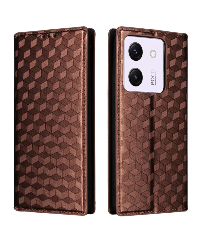 Housse Poco M7 Pro 5G flip cover design géométrie