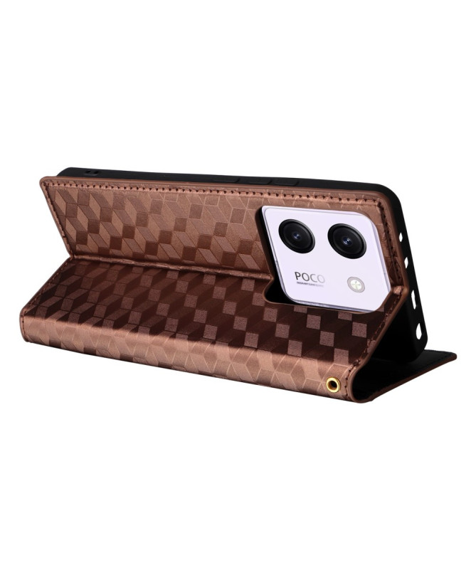 Housse Poco M7 Pro 5G flip cover design géométrie