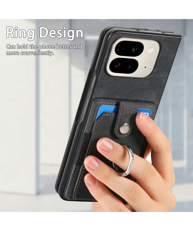 Coque Pixel 9 Pro Fold avec porte-cartes, anneau et support