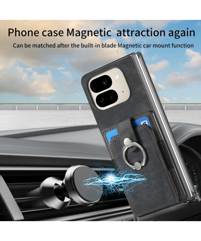 Coque Pixel 9 Pro Fold avec porte-cartes, anneau et support