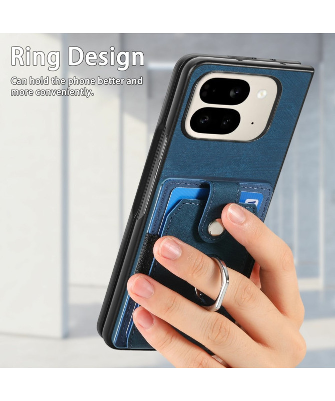 Coque Pixel 9 Pro Fold avec porte-cartes, anneau et support