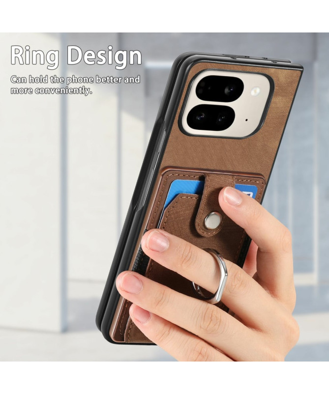 Coque Pixel 9 Pro Fold avec porte-cartes, anneau et support
