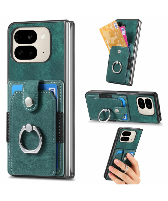 Coque Pixel 9 Pro Fold avec porte-cartes, anneau et support