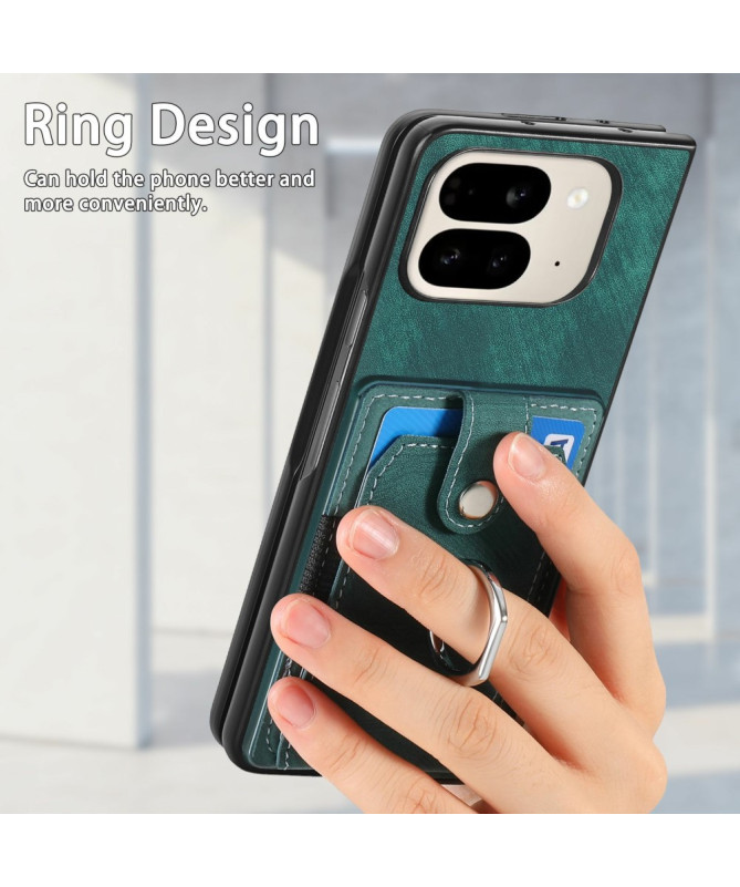 Coque Pixel 9 Pro Fold avec porte-cartes, anneau et support